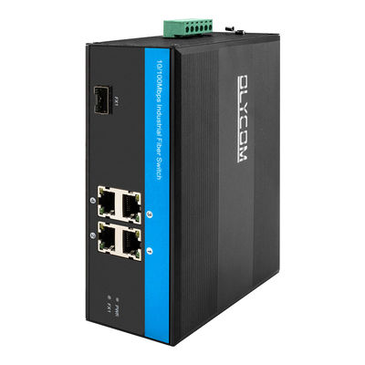 Commutatore industriale di Ethernet del porto dell'intelaiatura 5 del metallo, 10/100 di commutatore irregolare di Mbps Poe
