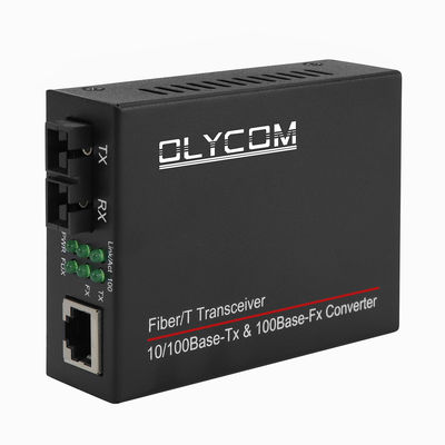 Mini convertitore di media in fibra ottica Ethernet veloce singolo-modo multimodo duplex non gestito