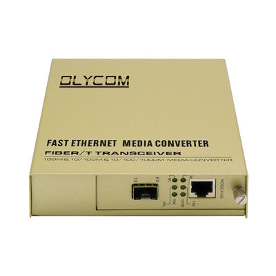 SFP Single Fiber Media Converter 10/100Mbps AC Input Non gestito LFPT 2KM 20KM