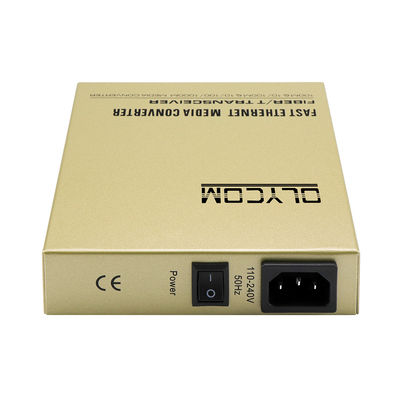 Convertitore multimediale non gestito Gigabit Ingresso CA Porta SC monomodale a 2 core 100 km max