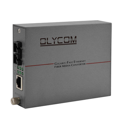 30W PoE Media Converter Gigabit Fibra Ottica Ethernet Rack Montato Duplex SC Port Input AC
