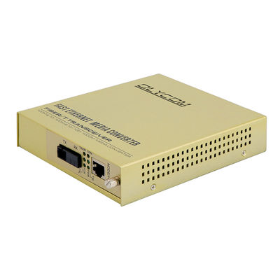 Convertitore multimediale Ethernet a fibra singola non gestito WDM 1310/1550nm 220V AC