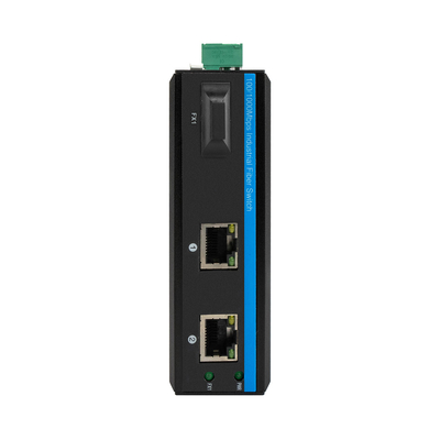 POE SC Connector Dual Fiber Industrial Switch Hub con 2 porte RJ45 Switch di rete