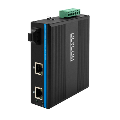 POE SC Connector Dual Fiber Industrial Switch Hub con 2 porte RJ45 Switch di rete