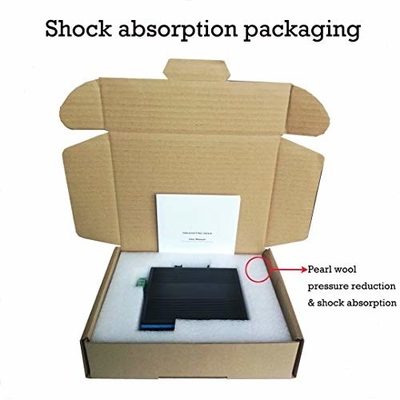 Switch PoE DIN 4 porte Gigabit Network 100M 1G SFP Fibra Ottica Unmanaged Fanless Basato su Realtek