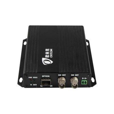 Estensore in fibra ottica 3G-SDI con dati RS485 e loopout locale, 1 ingresso SDI, 2 uscite SDI, certificato CE