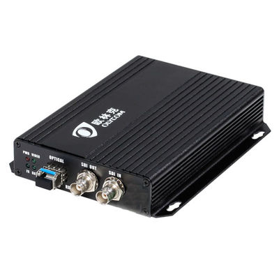 1080P HD SDI Video Fiber Extender Converter Ottico Single Mode 20km Con Loopout Locale 12V