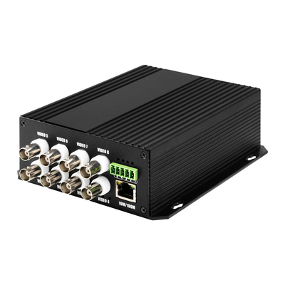 8 porte Video CCTV Audio Ethernet Dry Contact Converter multimediale a fibra Bidi D5V2A