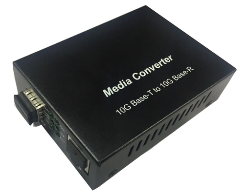 1000M 2.5G 5G 10G RJ45 SFP+ Media Converter 12VDC Velocità di rilevamento automatico Non gestito