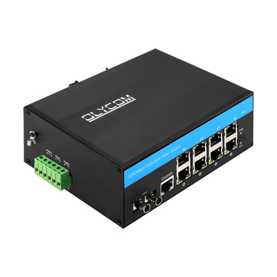 8 porte ERPS L2+ Managed Switch Industrial Gigabit Ethernet ST SM/MM Fiber Port