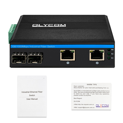 Il caso indurito commutatore non gestito SFP di Gigabit Ethernet di 4 porti scanala IP44 DC24V