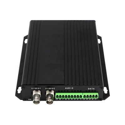 Convertitore multimediale in fibra ST da 30 km CE per video RS422 RS485 audio bilanciato da 5 V CC 2 A