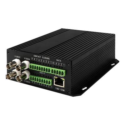 Convertitore multimediale video audio Ethernet con 4 porte AV DC5V ST Fibra