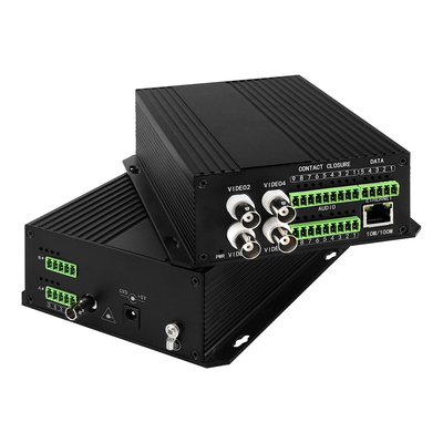 Convertitore multimediale video audio Ethernet con 4 porte AV DC5V ST Fibra